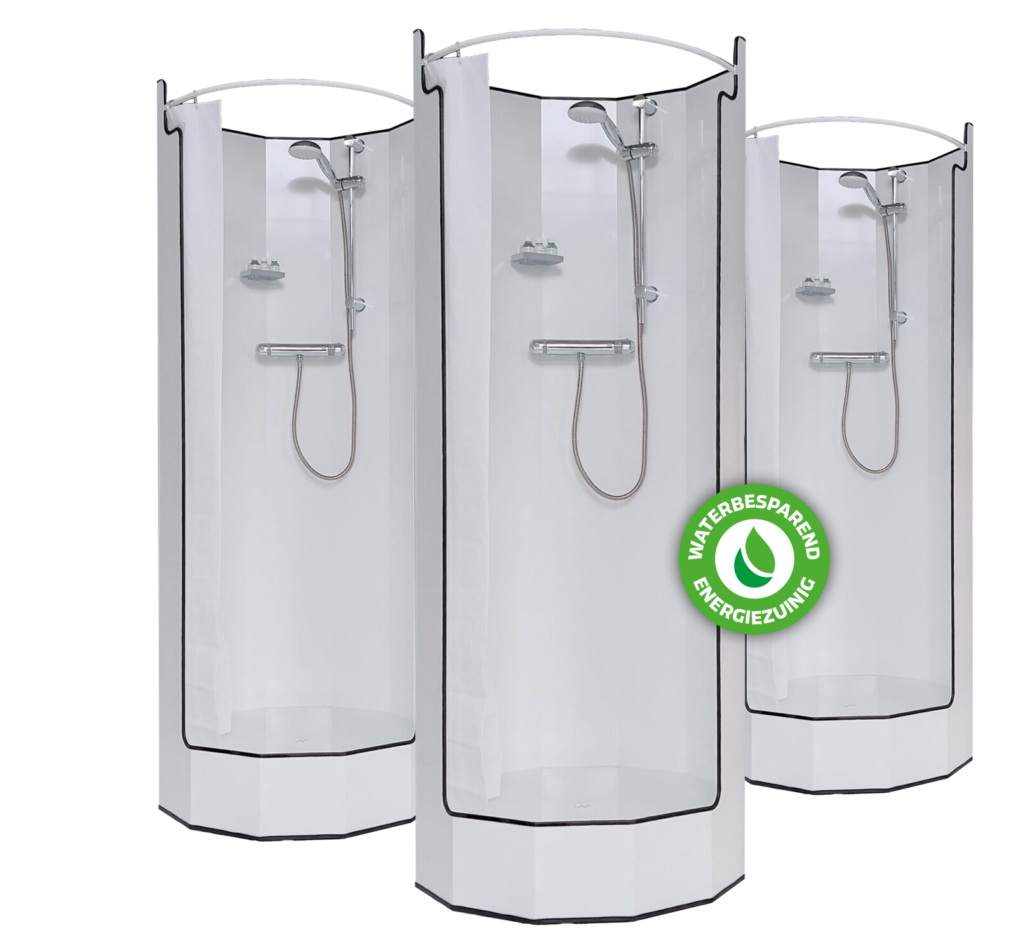 Nooddouche waterbesparend en energiezuinig, mobiele douche